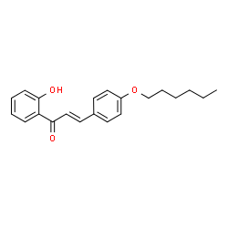 ChemSpider 2D Image | (2E)-3-[4-(Hexyloxy)phenyl]-1-(2-hydroxyphenyl)-2-propen-1-one | C21H24O3