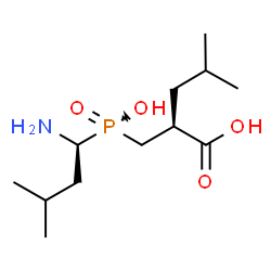ChemSpider 2D Image | (2S)-2-({[(1S)-1-Amino-3-methylbutyl](hydroxy)phosphoryl}methyl)-4-methylpentanoic acid | C12H26NO4P