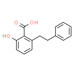 ChemSpider 2D Image | 2-Hydroxy-6-(2-phenylethyl)benzoic acid | C15H14O3