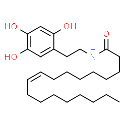 ChemSpider 2D Image | (9Z)-N-[2-(2,4,5-Trihydroxyphenyl)ethyl]-9-octadecenamide | C26H43NO4