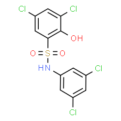 ChemSpider 2D Image | 3,5-Dichloro-N-(3,5-dichlorophenyl)-2-hydroxybenzenesulfonamide | C12H7Cl4NO3S