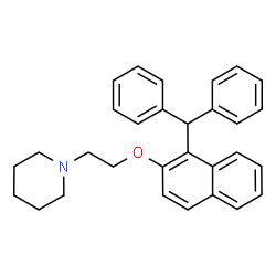 ChemSpider 2D Image | 1-(2-{[1-(Diphenylmethyl)-2-naphthyl]oxy}ethyl)piperidine | C30H31NO