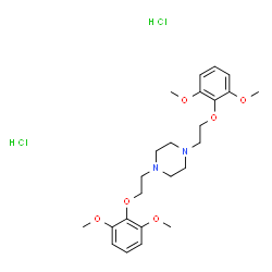ChemSpider 2D Image | 1,4-Bis[2-(2,6-dimethoxyphenoxy)ethyl]piperazine dihydrochloride | C24H36Cl2N2O6