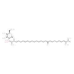 ChemSpider 2D Image | (2R,3R,26R,27R)-2,27-Diamino-1,26-dihydroxy-18-oxo-3-octacosanyl beta-D-galactopyranoside | C34H68N2O9