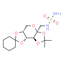 ChemSpider 2D Image | N-{[(3aS,5aR,8aR,8bS)-2,2-Dimethyltetrahydro-3aH-spiro[bis[1,3]dioxolo[4,5-b:4',5'-d]pyran-7,1'-cyclohexan]-3a-yl]methyl}sulfuric diamide | C15H26N2O7S