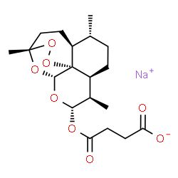 ChemSpider 2D Image | sodium 4-oxo-4-{[(3S,5aS,6R,8aS,9R,10S,12R,12aR)-3,6,9-trimethyldecahydro-3,12-epoxy[1,2]dioxepino[4,3-i]isochromen-10-yl]oxy}butanoate | C19H27NaO8