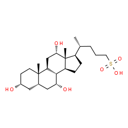 ChemSpider 2D Image | (3alpha,5beta,7alpha,12alpha)-3,7,12-Trihydroxycholane-24-sulfonic acid | C24H42O6S