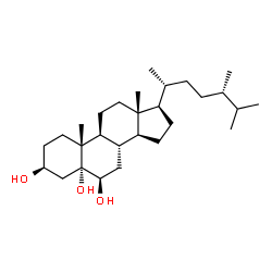 ChemSpider 2D Image | (3beta,5alpha,6beta)-Ergostane-3,5,6-triol | C28H50O3