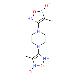 ChemSpider 2D Image | 4,4'-(1,4-Piperazinediyl)bis(3-methyl-1,2,5-oxadiazol-2(5H)-olate) | C10H16N6O4