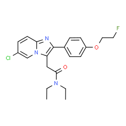 ChemSpider 2D Image | 2-{6-Chloro-2-[4-(2-fluoroethoxy)phenyl]imidazo[1,2-a]pyridin-3-yl}-N,N-diethylacetamide | C21H23ClFN3O2