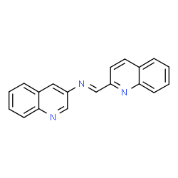 ChemSpider 2D Image | (E)-1-(2-Quinolinyl)-N-(3-quinolinyl)methanimine | C19H13N3