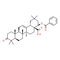 ChemSpider 2D Image | (22beta)-22-(Benzoyloxy)-3-oxoolean-12-en-28-oic acid | C37H50O5