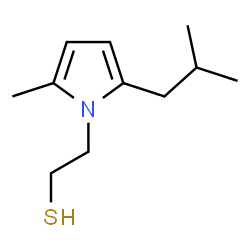 ChemSpider 2D Image | 2-(2-Isobutyl-5-methyl-1H-pyrrol-1-yl)ethanethiol | C11H19NS
