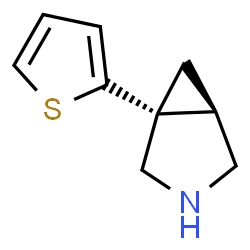 ChemSpider 2D Image | (1R,5R)-1-(2-Thienyl)-3-azabicyclo[3.1.0]hexane | C9H11NS