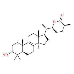 ChemSpider 2D Image | (3alpha,22S,25S)-3-Hydroxy-22,26-epoxylanost-8-en-26-one | C30H48O3