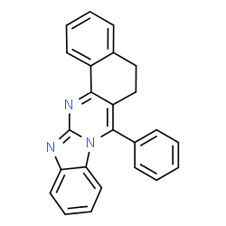 ChemSpider 2D Image | 7-Phenyl-5,6-dihydrobenzimidazo[2,1-b]benzo[h]quinazoline | C24H17N3