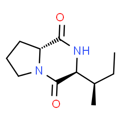 ChemSpider 2D Image | (3S,8aR)-3-[(2R)-2-Butanyl]hexahydropyrrolo[1,2-a]pyrazine-1,4-dione | C11H18N2O2