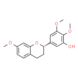 ChemSpider 2D Image | 2,3-Dimethoxy-5-[(2S)-7-methoxy-3,4-dihydro-2H-chromen-2-yl]phenol | C18H20O5