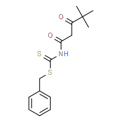 ChemSpider 2D Image | Benzyl (4,4-dimethyl-3-oxopentanoyl)carbamodithioate | C15H19NO2S2