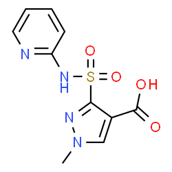 ChemSpider 2D Image | 1-Methyl-3-(N-3'-pyridyl)sulfamoylpyrazole-4-carboxylic acid | C10H10N4O4S