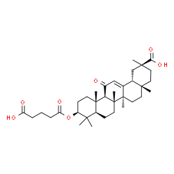 ChemSpider 2D Image | (3beta)-3-[(4-Carboxybutanoyl)oxy]-11-oxoolean-12-en-30-oic acid | C35H52O7
