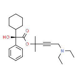 ChemSpider 2D Image | 5-(Diethylamino)-2-methyl-3-pentyn-2-yl (2R)-cyclohexyl(hydroxy)phenylacetate | C24H35NO3