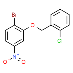 ChemSpider 2D Image | 2-Bromo-5-nitrophenyl 2-chlorobenzyl ether | C13H9BrClNO3