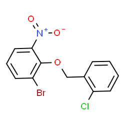 ChemSpider 2D Image | 2-Bromo-6-nitrophenyl 2-chlorobenzyl ether | C13H9BrClNO3