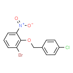 ChemSpider 2D Image | 2-Bromo-6-nitrophenyl 4-chlorobenzyl ether | C13H9BrClNO3
