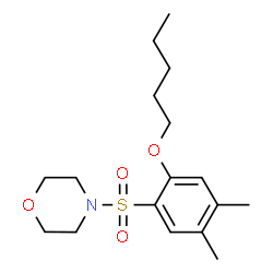 ChemSpider 2D Image | 4-{[4,5-Dimethyl-2-(pentyloxy)phenyl]sulfonyl}morpholine | C17H27NO4S