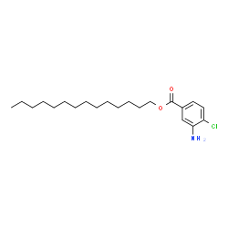 ChemSpider 2D Image | Tetradecyl 3-amino-4-chlorobenzoate | C21H34ClNO2
