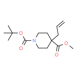 ChemSpider 2D Image | 1-tert-Butyl 4-methyl 4-allylpiperidine-1,4-dicarboxylate | C15H25NO4