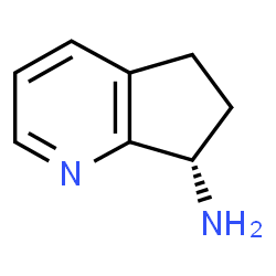 ChemSpider 2D Image | (7S)-6,7-Dihydro-5H-cyclopenta[b]pyridin-7-amine | C8H10N2