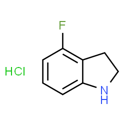 ChemSpider 2D Image | 4-Fluoroindoline hydrochloride | C8H9ClFN