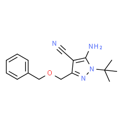 ChemSpider 2D Image | 5-Amino-3-[(benzyloxy)methyl]-1-tert-butyl-1H-pyrazole-4-carbonitrile | C16H20N4O