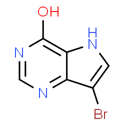 ChemSpider 2D Image | 7-bromo-5H-pyrrolo[3,2-d]pyrimidin-4-ol | C6H4BrN3O