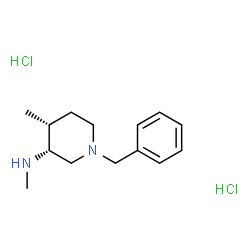 ChemSpider 2D Image | (3R,4R)-1-Benzyl-N,4-dimethyl-3-piperidinamine dihydrochloride | C14H24Cl2N2
