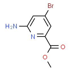 ChemSpider 2D Image | Methyl 6-amino-4-bromo-2-pyridinecarboxylate | C7H7BrN2O2