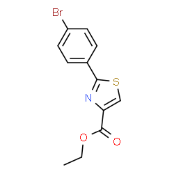 ChemSpider 2D Image | Ethyl 2-(4-bromophenyl)thiazole-4-carboxylate | C12H10BrNO2S