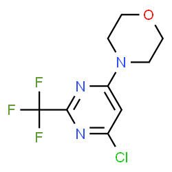 ChemSpider 2D Image | 4-(6-Chloro-2-(trifluoromethyl)pyrimidin-4-yl)morpholine | C9H9ClF3N3O