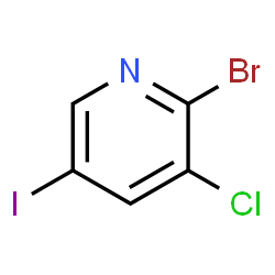 ChemSpider 2D Image | 2-Bromo-3-chloro-5-iodopyridine | C5H2BrClIN