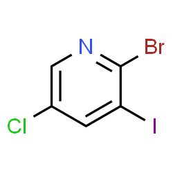 ChemSpider 2D Image | 2-Bromo-5-chloro-3-iodopyridine | C5H2BrClIN