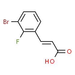 ChemSpider 2D Image | (2E)-3-(3-Bromo-2-fluorophenyl)acrylic acid | C9H6BrFO2