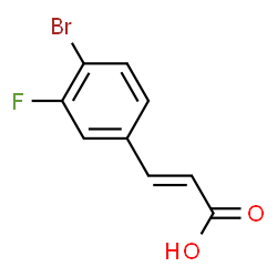 ChemSpider 2D Image | (2E)-3-(4-Bromo-3-fluorophenyl)acrylic acid | C9H6BrFO2