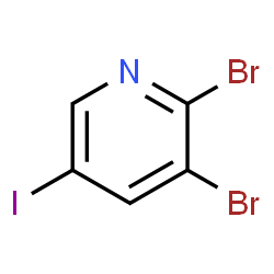 ChemSpider 2D Image | 2,3-Dibromo-5-iodopyridine | C5H2Br2IN