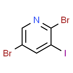 ChemSpider 2D Image | 2,5-Dibromo-3-iodopyridine | C5H2Br2IN