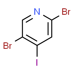 ChemSpider 2D Image | 2,5-Dibromo-4-iodopyridine | C5H2Br2IN