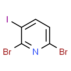 ChemSpider 2D Image | 2,6-Dibromo-3-iodopyridine | C5H2Br2IN