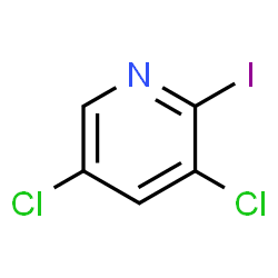 ChemSpider 2D Image | 3,5-Dichloro-2-iodopyridine | C5H2Cl2IN