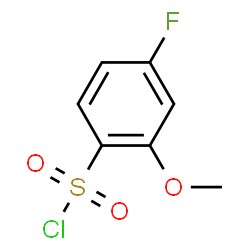 ChemSpider 2D Image | 4-Fluoro-2-methoxybenzenesulfonyl chloride | C7H6ClFO3S